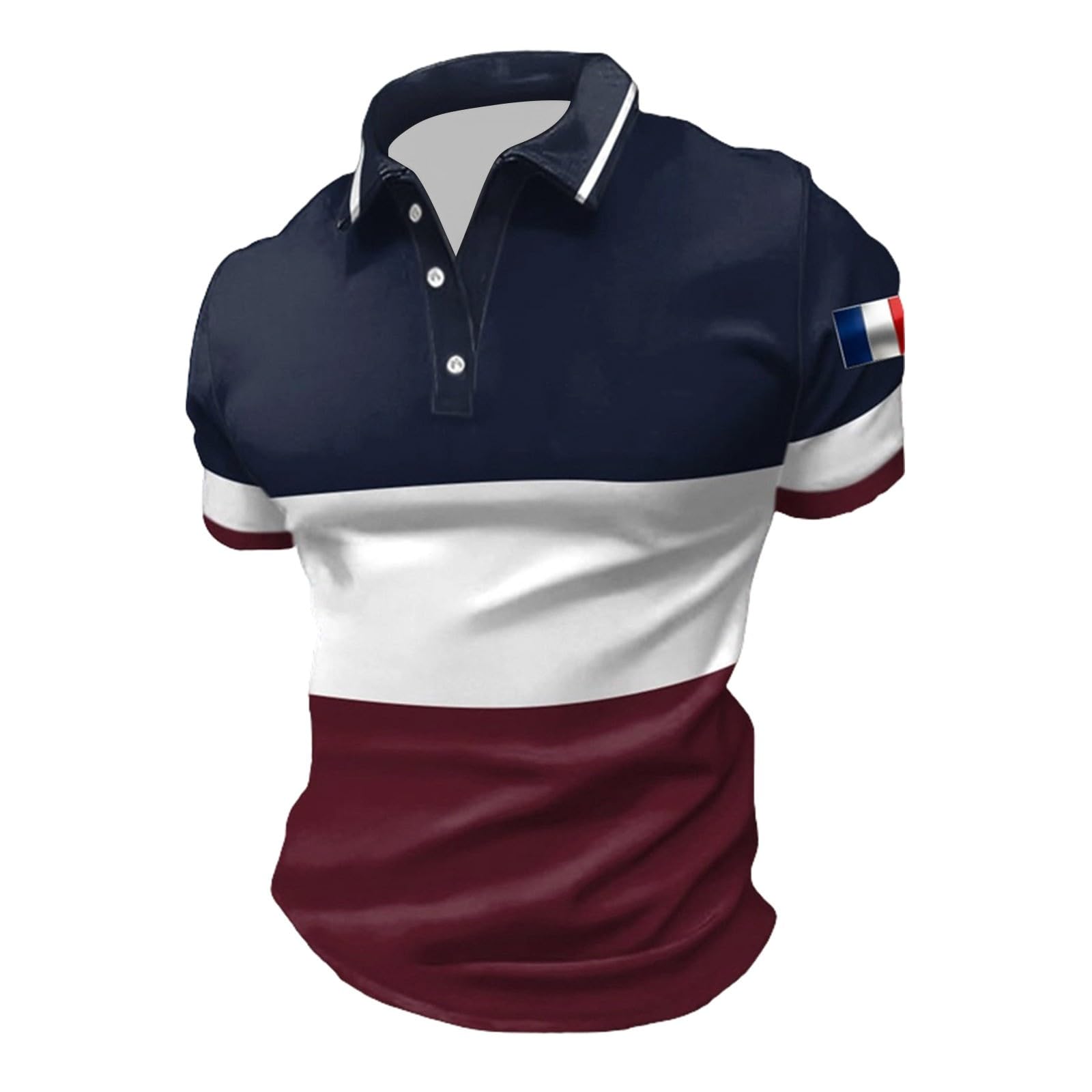 Maillot de Foot 2026 Homme Été Manches Courtes Football Polo Shirts Léger et Respirant T Shirt, Sport Vêtements, Cadeau de Fans et Les Tenues décontractées