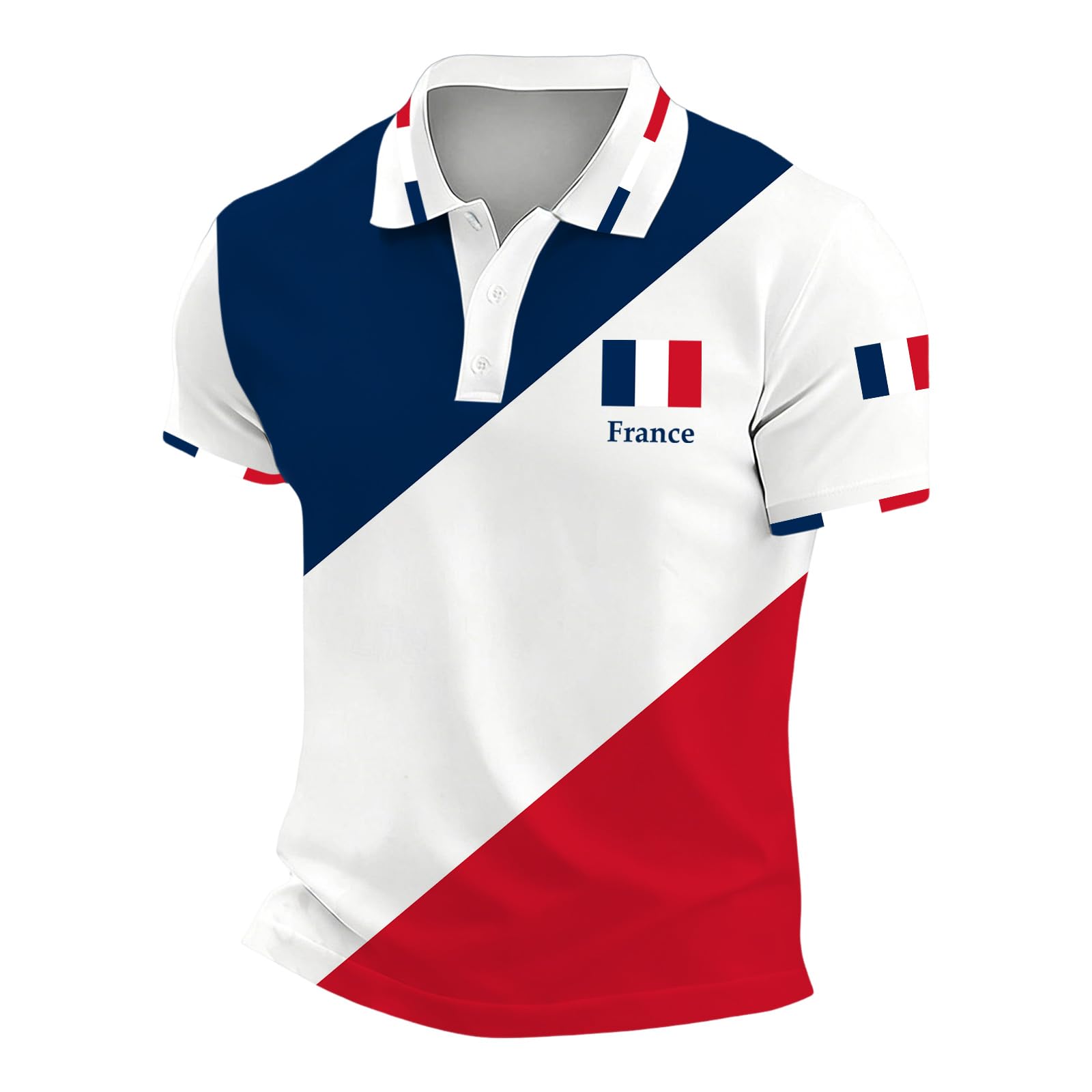 T-Shirt Homme Col Rond Coupe du Monde 2026 France Imprimé Football Fan Manches Courtes Décontracté – Haut Léger Tendance Sport Parent-Enfant – Quotidien Matchs Sorties Stade Entraînement