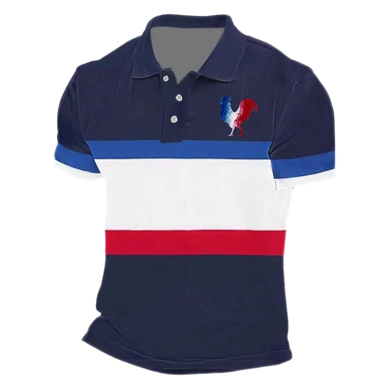 France 2026 Men's Short Sleeve Printed Football Shirt – Summer Supporter Football T-Shirt Music Fashion Streetwear Print for Sports Fans