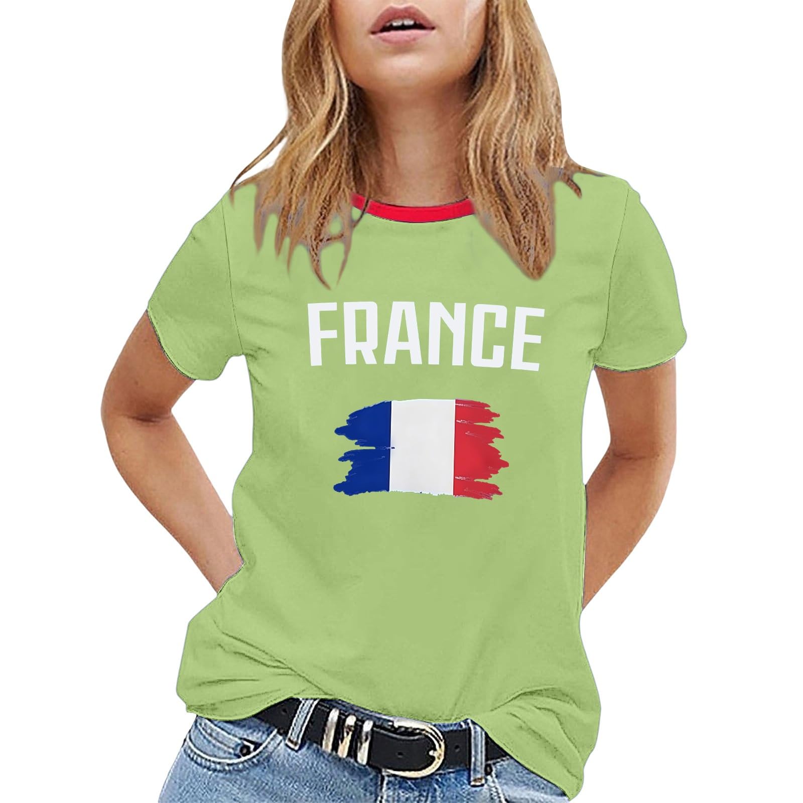 Men's T-Shirt World Cup 2026 France Round Neck Printed Football Fan T Shirt Short Sleeve Casual Various Models Available Foot Supporter Fans Encourage Tee Shirts Sport