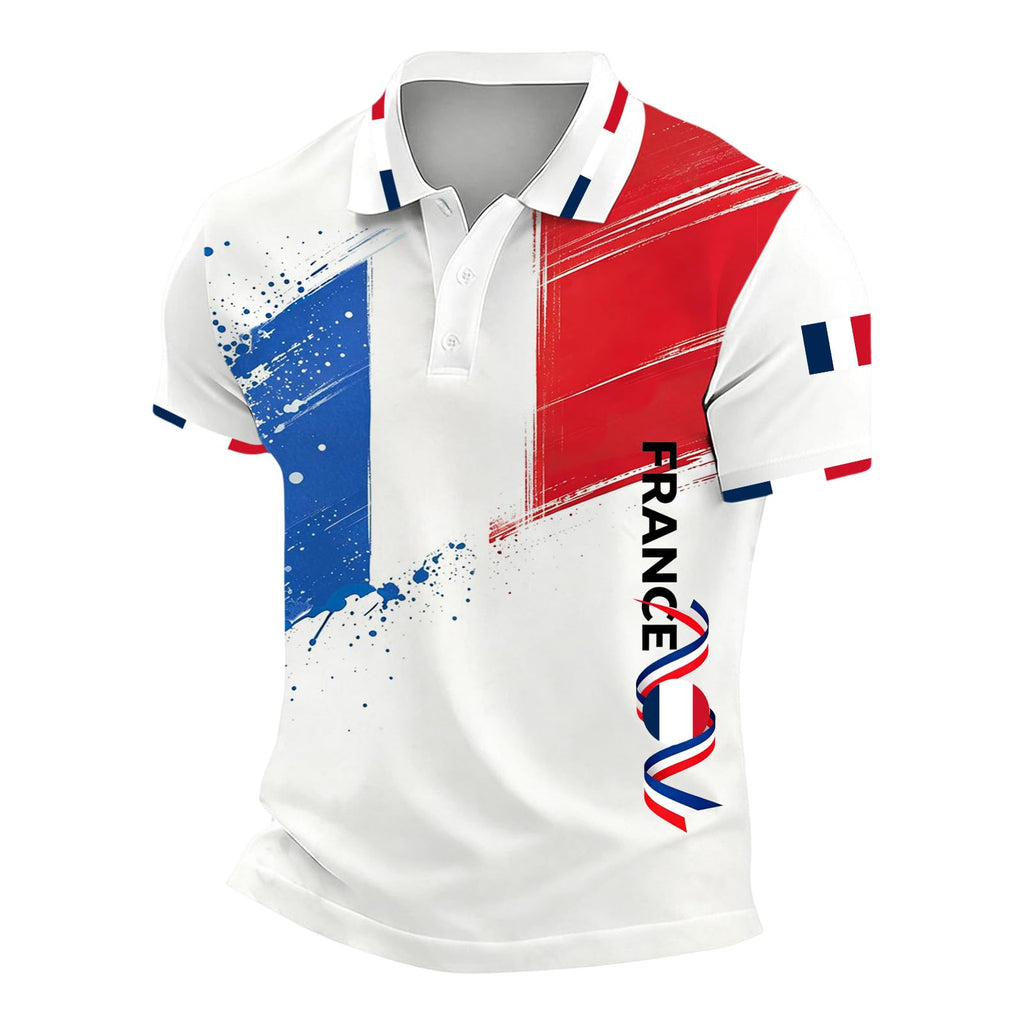 T-Shirt Homme Col Rond Coupe du Monde 2026 France Imprimé Football Fan Manches Courtes Décontracté – Haut Léger Tendance Sport Parent-Enfant – Quotidien Matchs Sorties Stade Entraînement