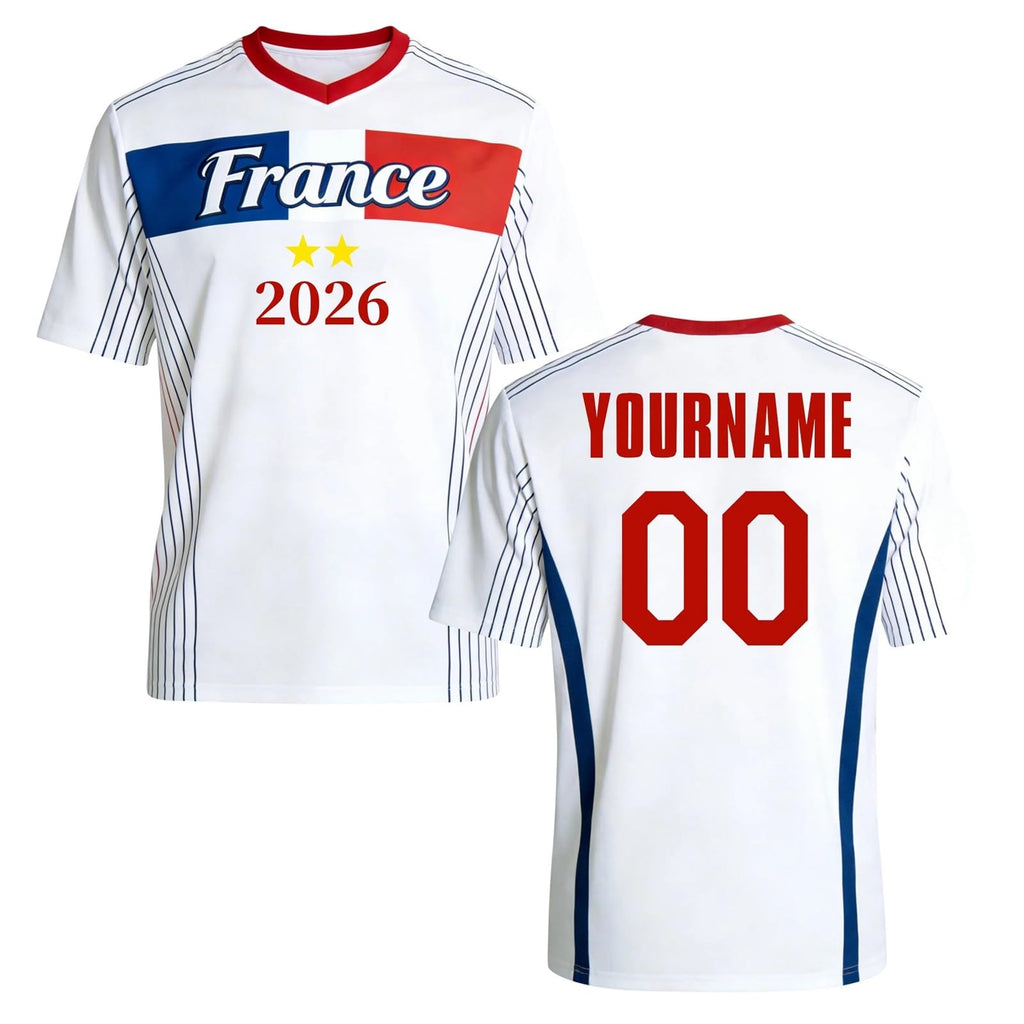 Personalised Football Jersey 2026 Child Men Women - Football Jersey with Name Personalised Number DIY Tee Shirt Sportswear, Gift Idea for Football Fans