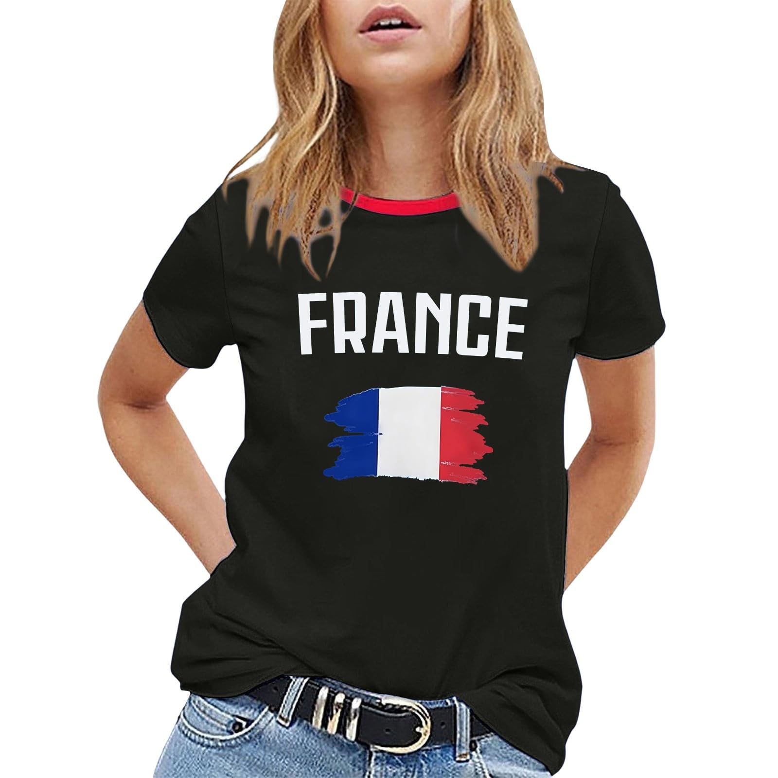 Men's T-Shirt World Cup 2026 France Round Neck Printed Football Fan T Shirt Short Sleeve Casual Various Models Available Foot Supporter Fans Encourage Tee Shirts Sport
