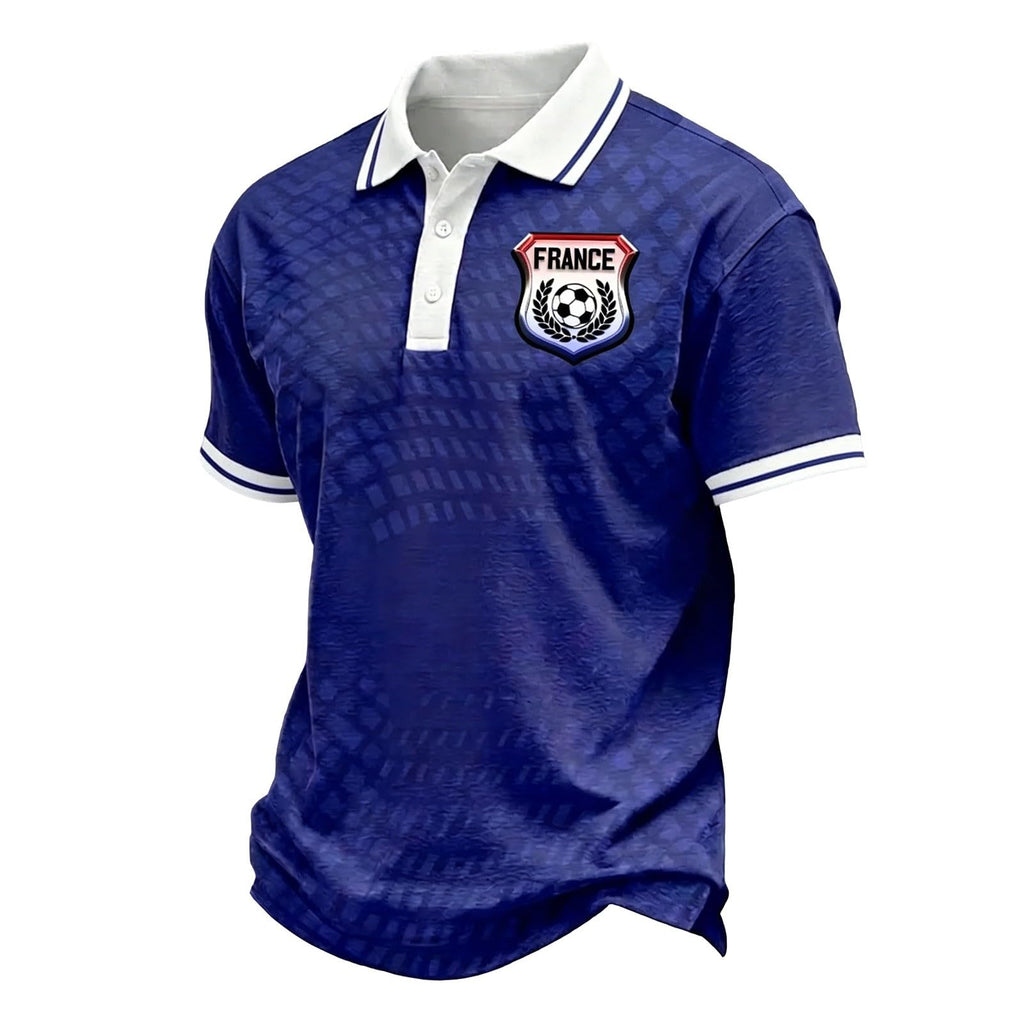 Maillot de Foot 2026 Homme Été Manches Courtes Football Polo Shirts Léger et Respirant T Shirt, Sport Vêtements, Cadeau de Fans et Les Tenues décontractées