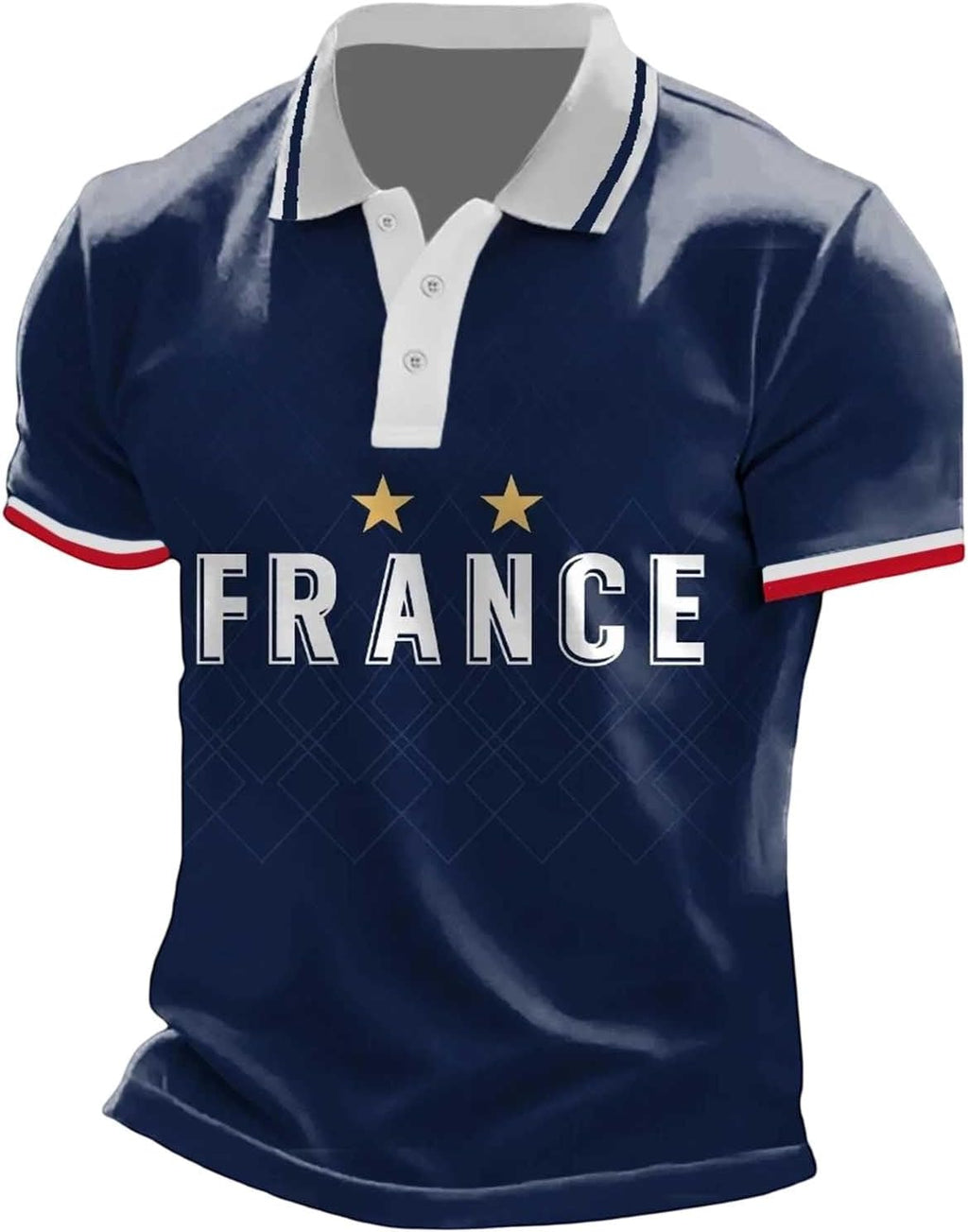 France 2026 Men's Short Sleeve Printed Football Shirt – Summer Supporter Football T-Shirt Music Fashion Streetwear Print for Sports Fans