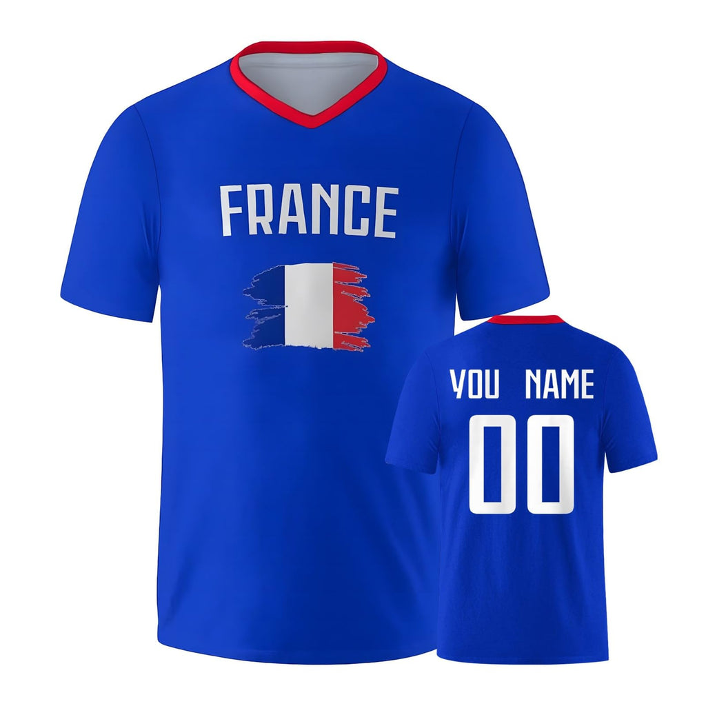 Personalised Football Jersey 2026 Child Men Women - Football Jersey with Name Personalised Number DIY Tee Shirt Sportswear, Gift Idea for Football Fans