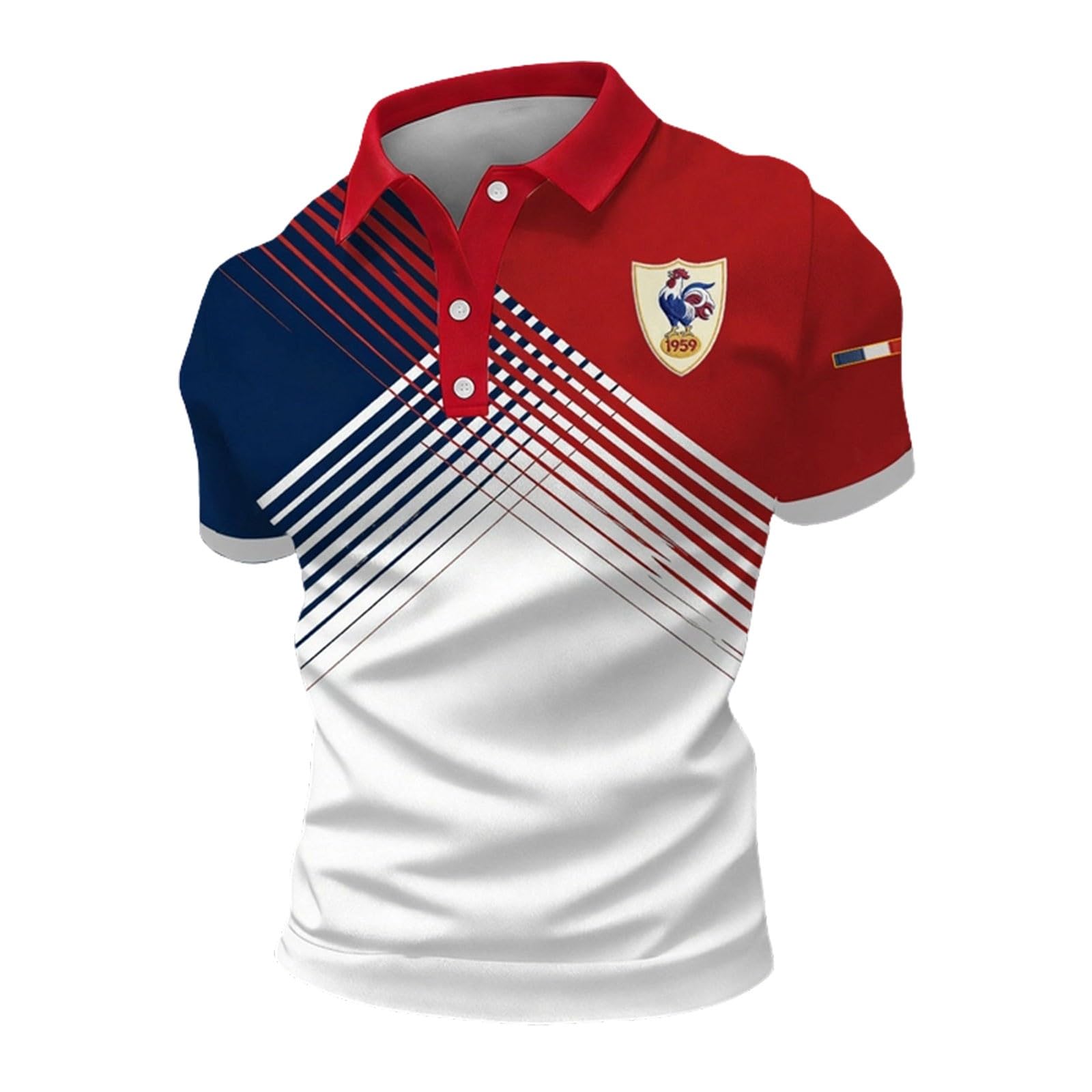 2026 World Cup Football Supporter Jersey - France Team Casual Top, Classic Fit and Stitching