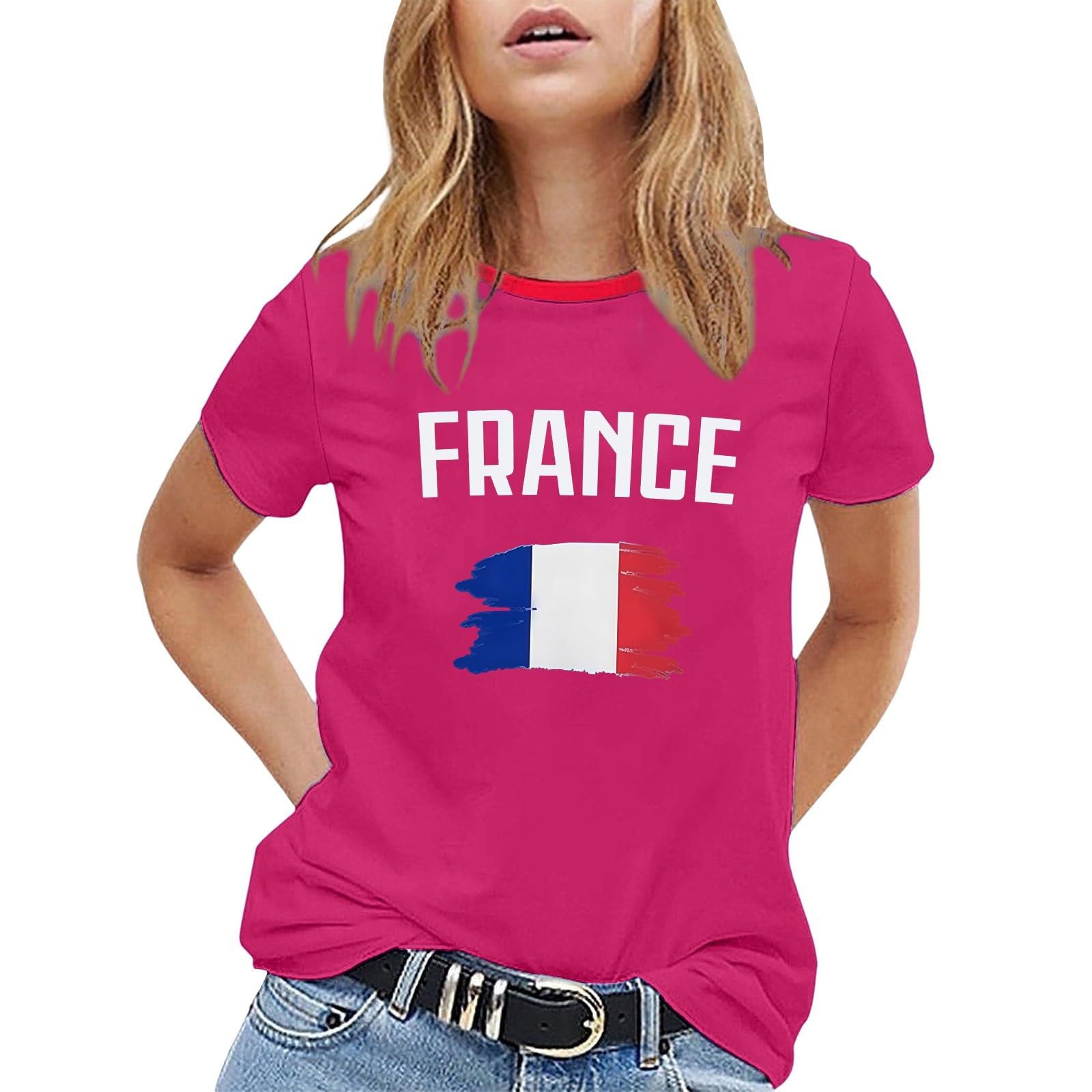 Men's T-Shirt World Cup 2026 France Round Neck Printed Football Fan T Shirt Short Sleeve Casual Various Models Available Foot Supporter Fans Encourage Tee Shirts Sport