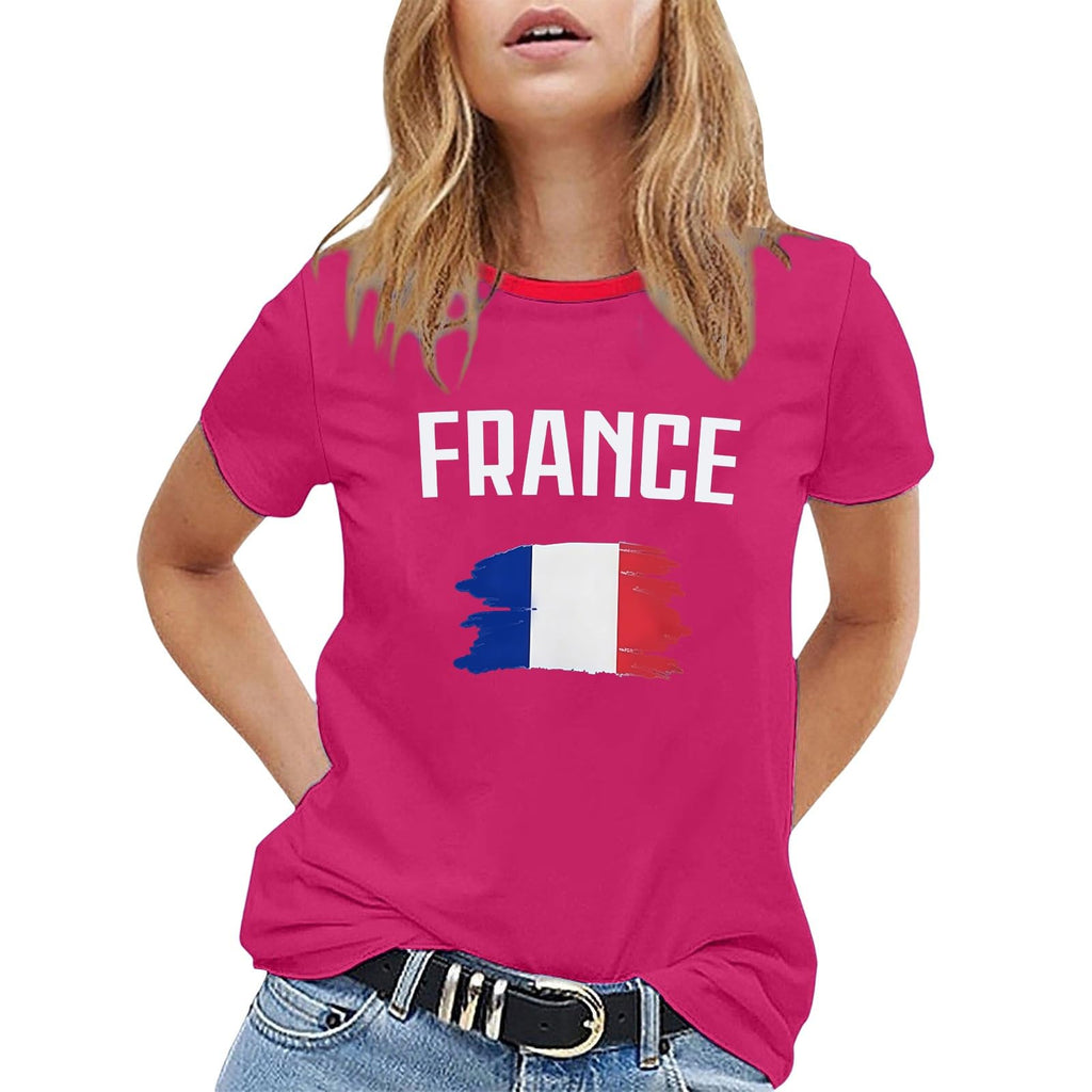 Men's T-Shirt World Cup 2026 France Round Neck Printed Football Fan T Shirt Short Sleeve Casual Various Models Available Foot Supporter Fans Encourage Tee Shirts Sport