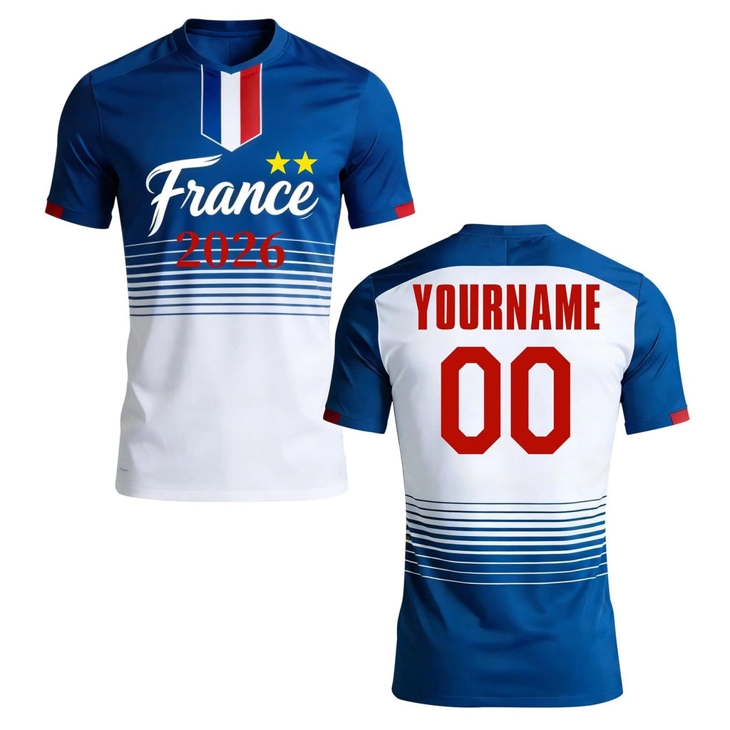 Personalised Football Jersey 2026 Child Men Women - Football Jersey with Name Personalised Number DIY Tee Shirt Sportswear, Gift Idea for Football Fans