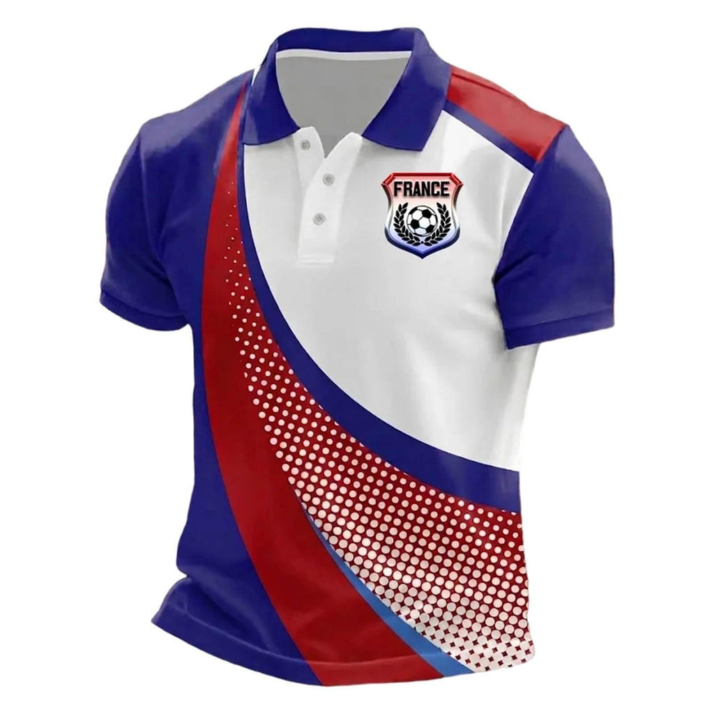 France 2026 Men's Short Sleeve Printed Football Shirt – Summer Supporter Football T-Shirt Music Fashion Streetwear Print for Sports Fans