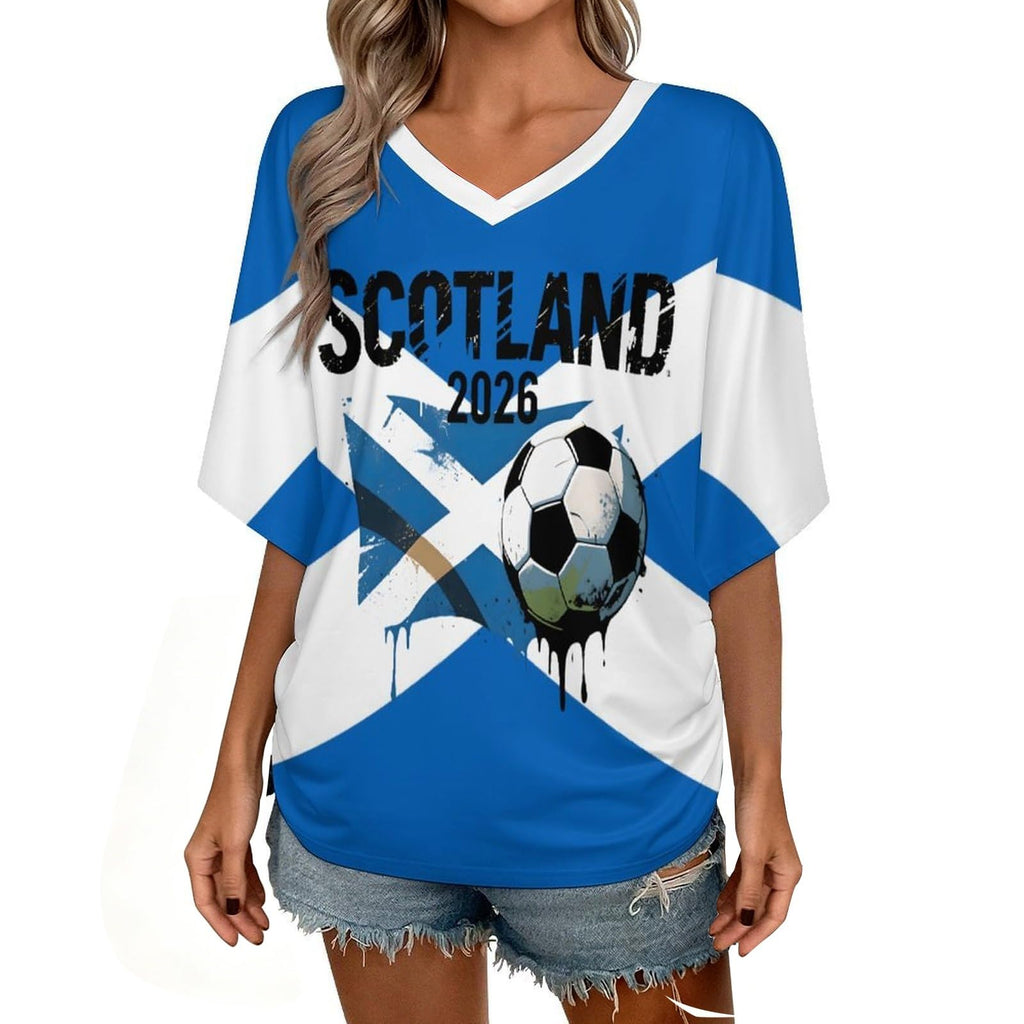 Custom T Shirt Female Fan Foot for World Cup T Shirt Oversize V Neck Camiseta Printed National Flag Short Sleeve Jersey World Cup 2026 Derivatives Clothing