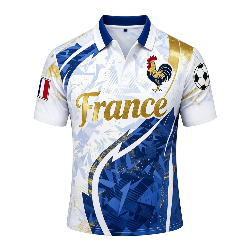 Maillot de Foot 2026 Homme Été Manches Courtes Football Polo Shirts Léger et Respirant T Shirt, Sport Vêtements, Cadeau de Fans et Les Tenues décontractées