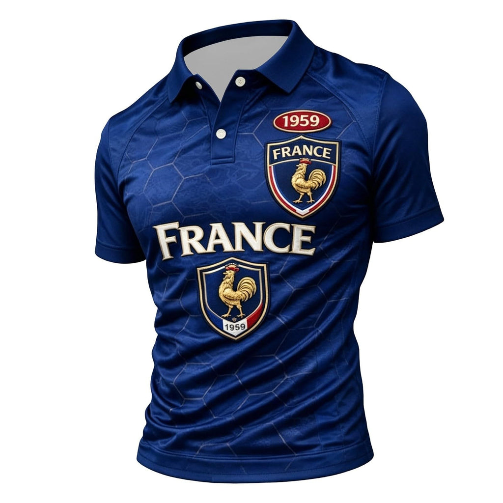 Maillot de Foot 2026 Homme Été Manches Courtes Football Polo Shirts Léger et Respirant T Shirt, Sport Vêtements, Cadeau de Fans et Les Tenues décontractées