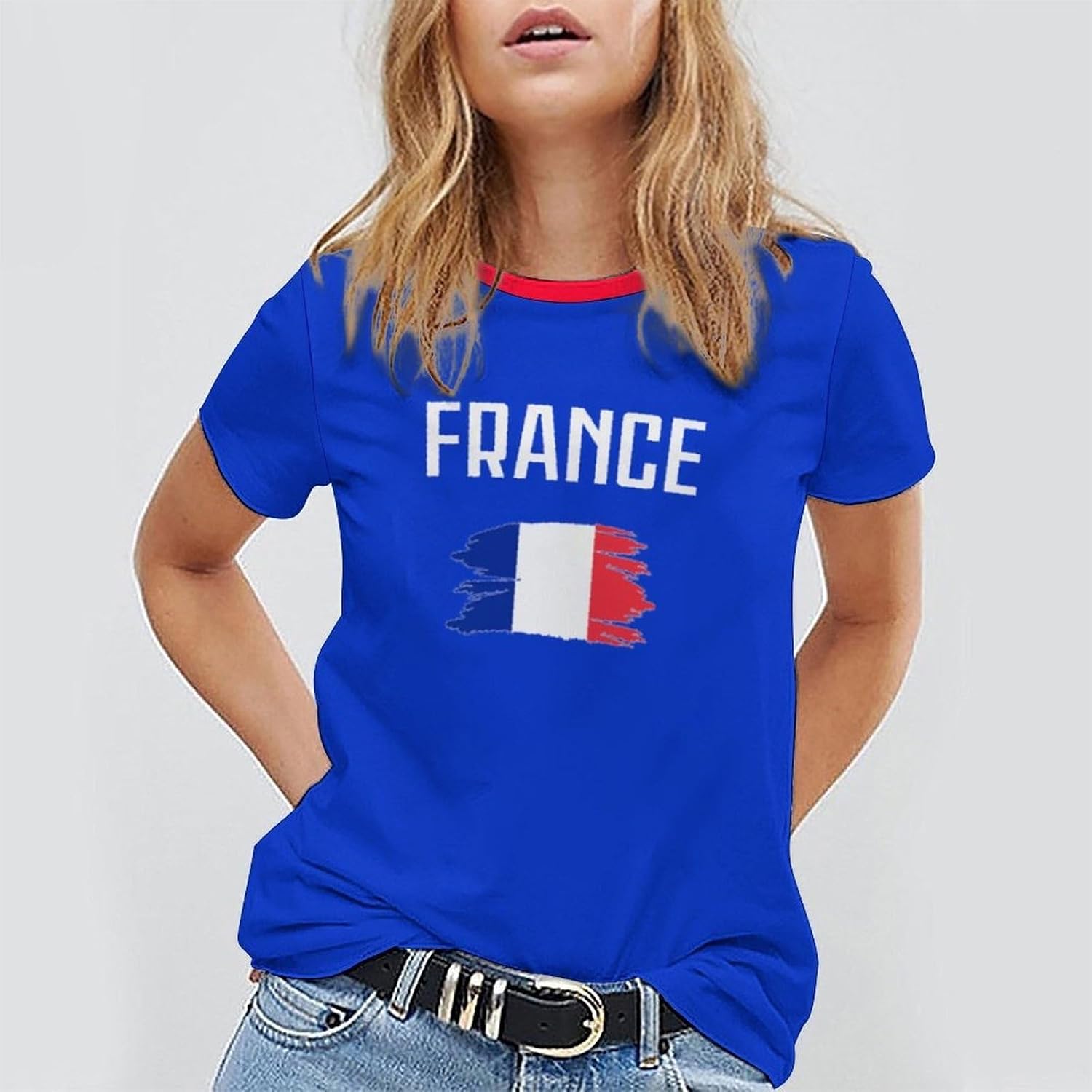 Men's T-Shirt World Cup 2026 France Round Neck Printed Football Fan T Shirt Short Sleeve Casual Various Models Available Foot Supporter Fans Encourage Tee Shirts Sport