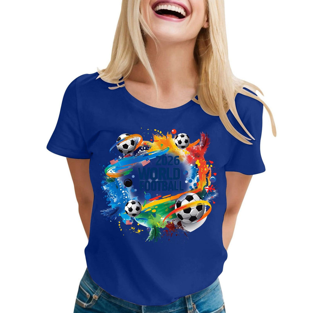World Cup Short Sleeve Round Neck Graphic Printed T-Shirt, Soft and Casual, Ideal for Sports Fans