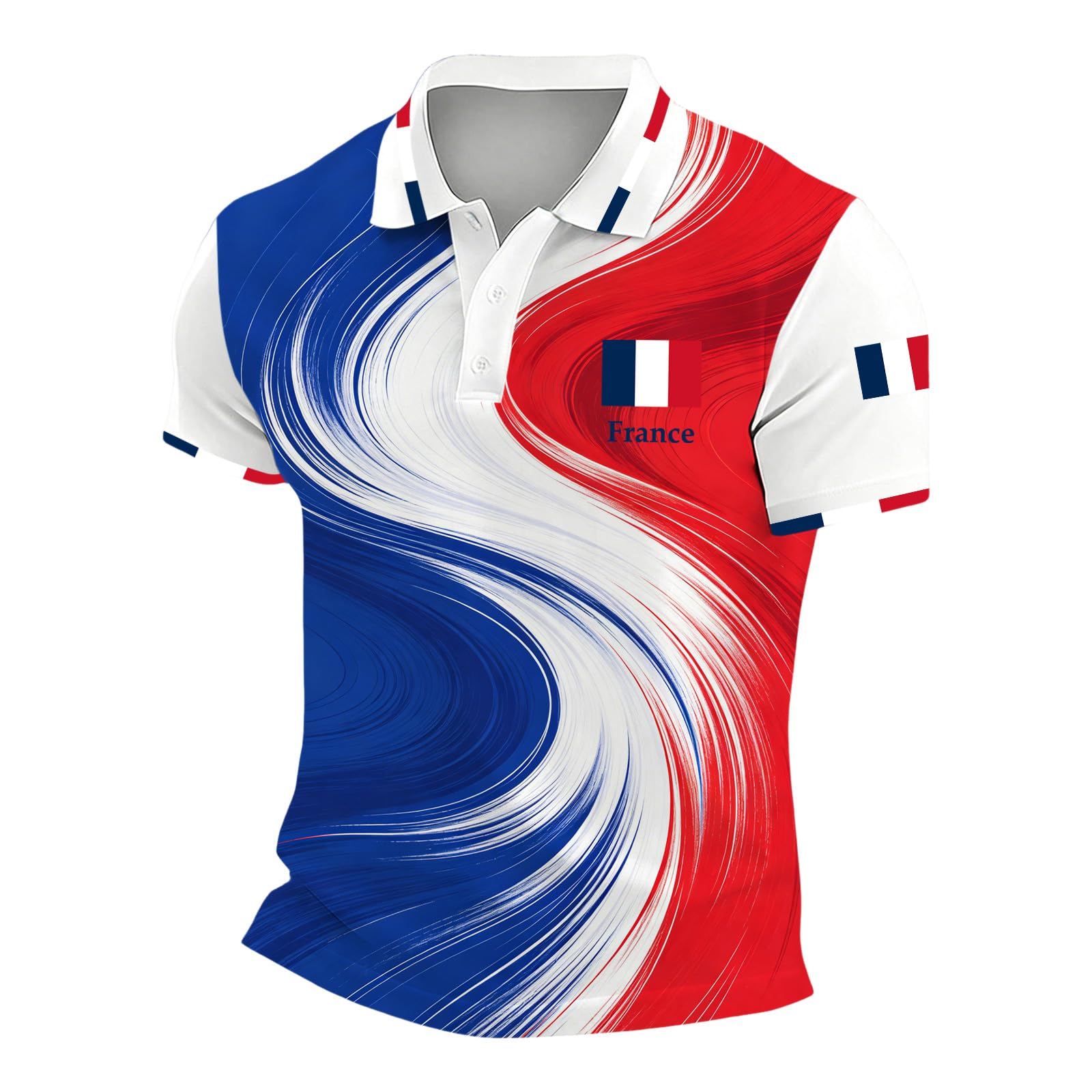 T-Shirt Homme Col Rond Coupe du Monde 2026 France Imprimé Football Fan Manches Courtes Décontracté – Haut Léger Tendance Sport Parent-Enfant – Quotidien Matchs Sorties Stade Entraînement