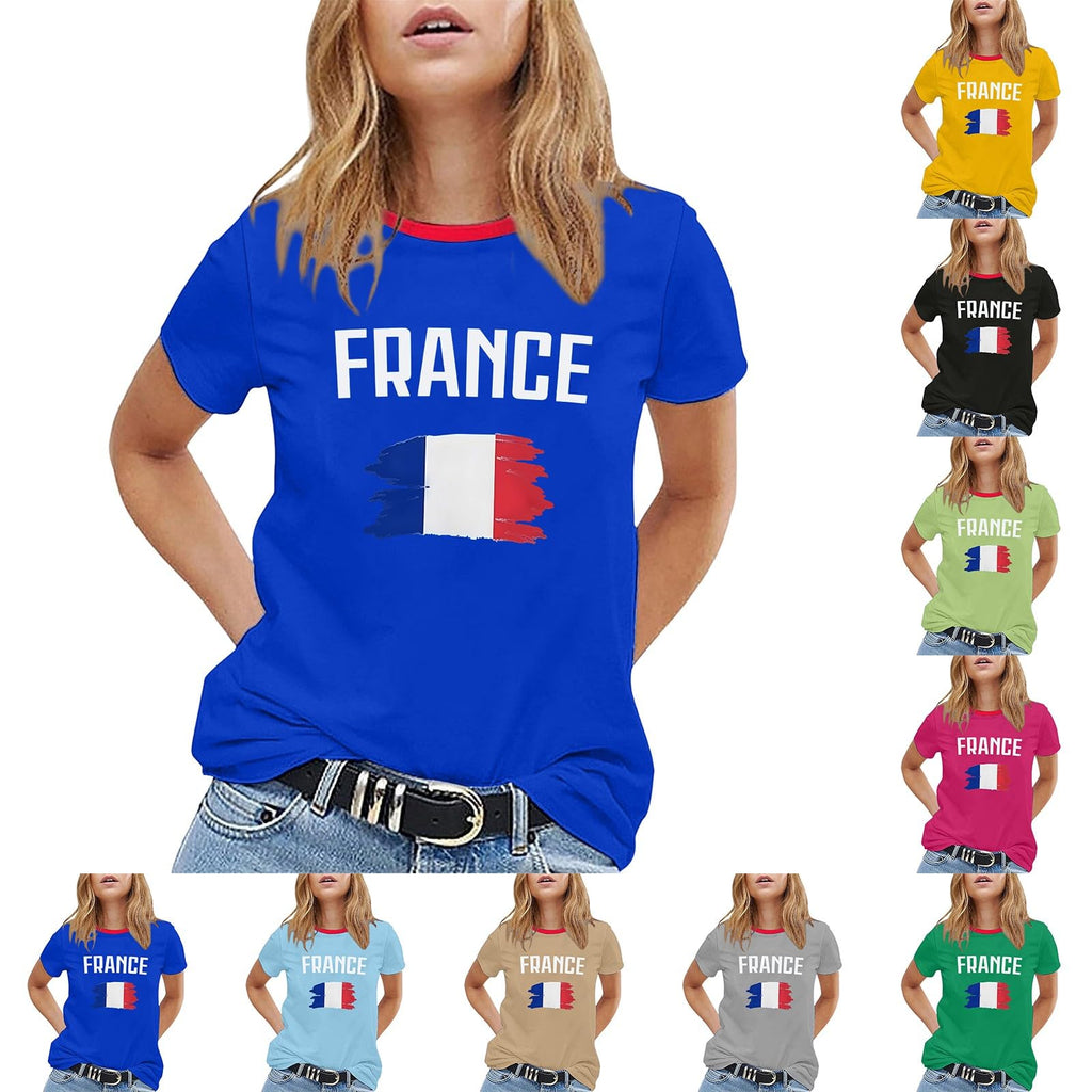 Men's T-Shirt World Cup 2026 France Round Neck Printed Football Fan T Shirt Short Sleeve Casual Various Models Available Foot Supporter Fans Encourage Tee Shirts Sport