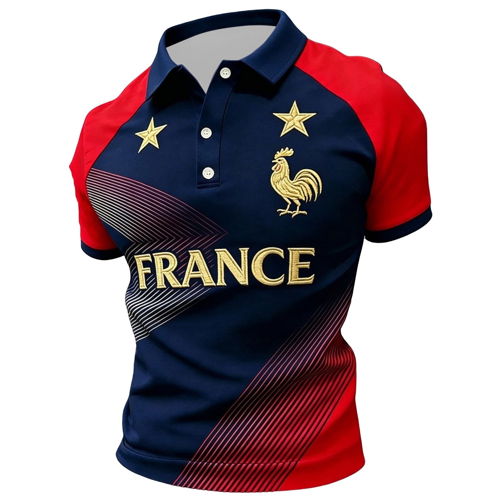 Maillot de Foot 2026 Homme Été Manches Courtes Football Polo Shirts Léger et Respirant T Shirt, Sport Vêtements, Cadeau de Fans et Les Tenues décontractées