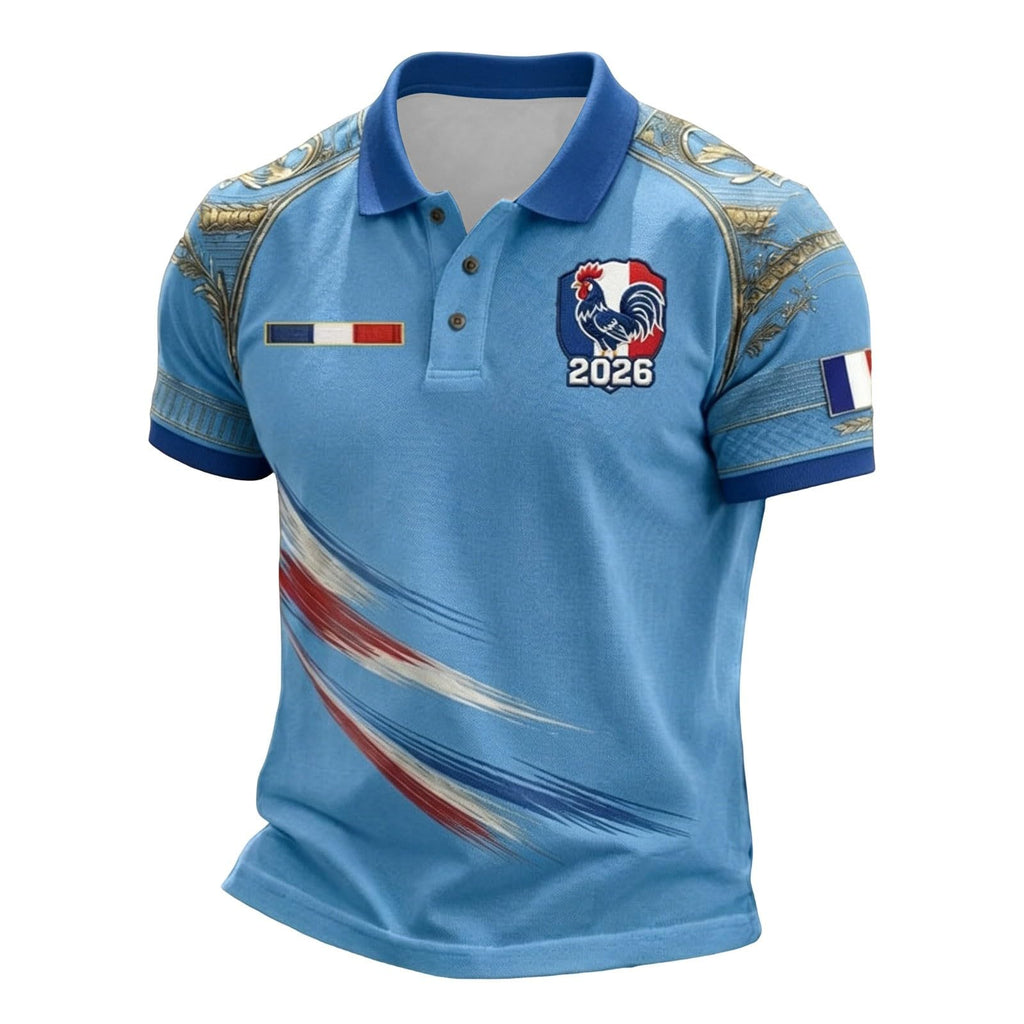 Maillot de Foot 2026 Homme Été Manches Courtes Football Polo Shirts Léger et Respirant T Shirt, Sport Vêtements, Cadeau de Fans et Les Tenues décontractées