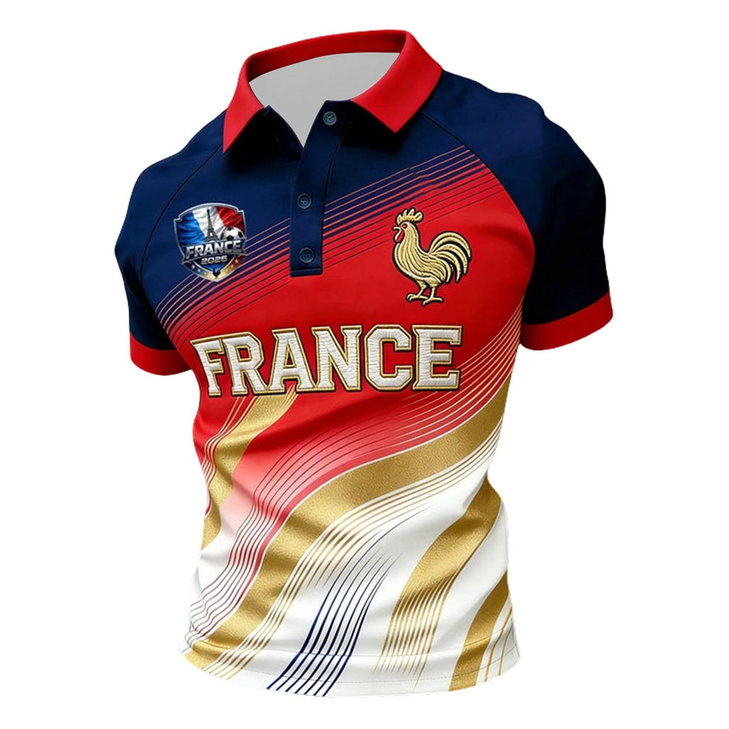 2026 World Cup Football Supporter Jersey - France Team Casual Top, Classic Fit and Stitching