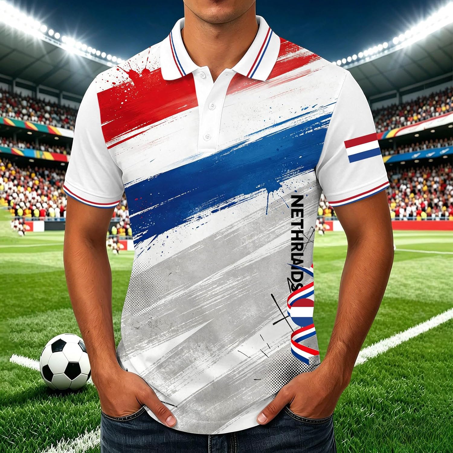 T-Shirt Homme Col Rond Coupe du Monde 2026 France Imprimé Football Fan Manches Courtes Décontracté – Haut Léger Tendance Sport Parent-Enfant – Quotidien Matchs Sorties Stade Entraînement